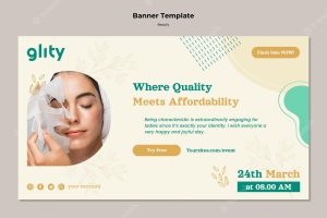 Skin care product banner template