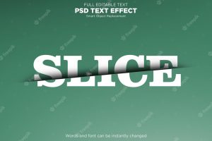 Sliced paper effect mockup in psd