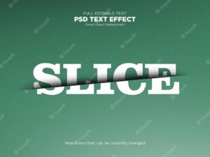 Sliced paper effect mockup in psd