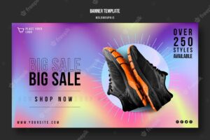 Sneakers sale banner template