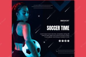 Soccer flyer template design