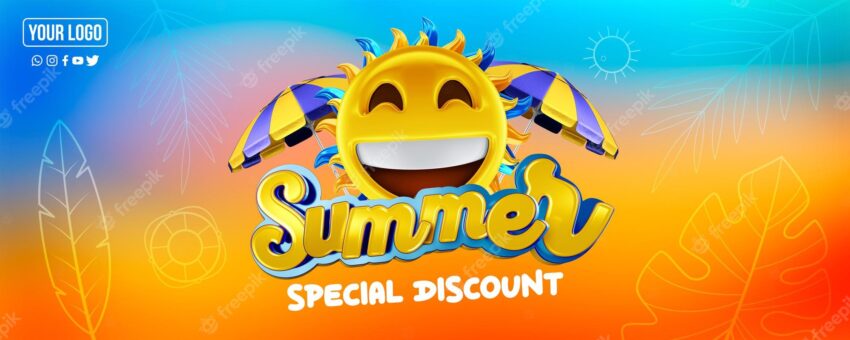 Social media banner summer special discount