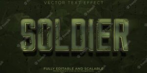 Soldier text effect editable army text style