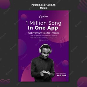 Songs app poster template