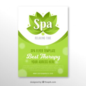 Spa center poster in flat design