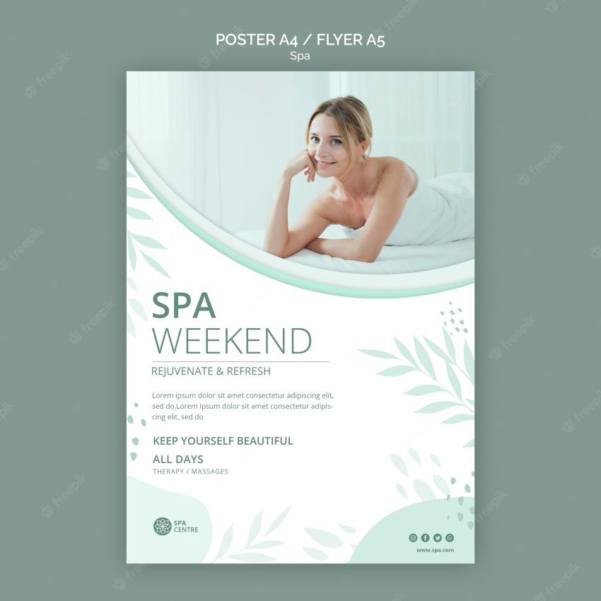 Spa concept poster template