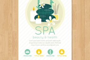 Spa therapy poster in flat design
