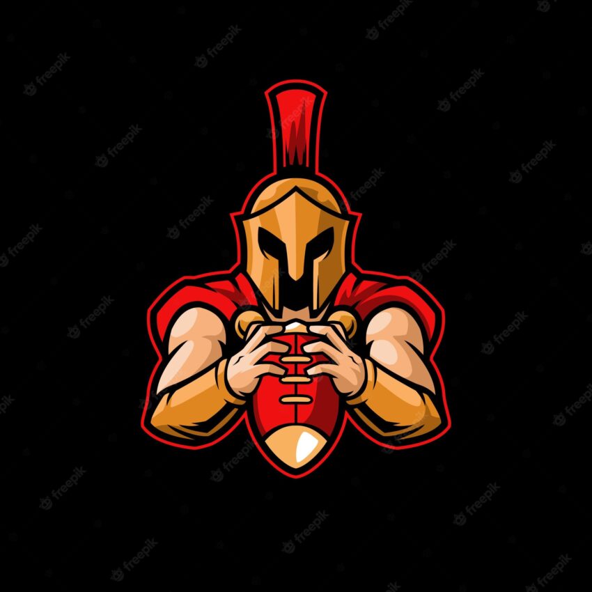 Spartan football team mascot trojan greek fighter