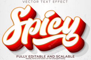 Spicy sauce text effect editable red and hot text style