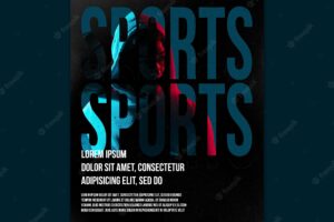 Sport ad poster template