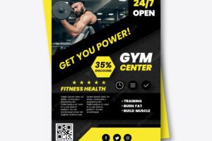 Sport flyer with picture template
