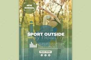 Sport outside poster template style