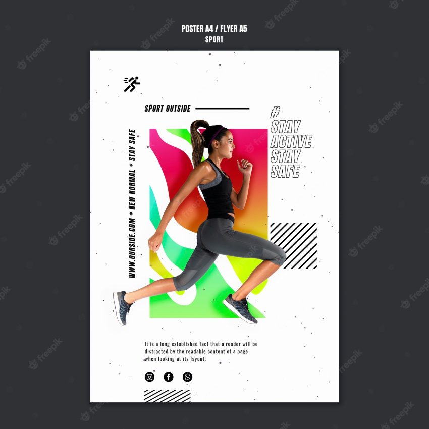 Sport outside poster template