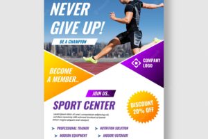Sport poster template theme