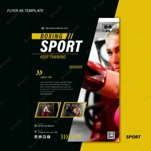 Sport print template with photo