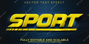 Sport speed text effect, editable racer and fast text style