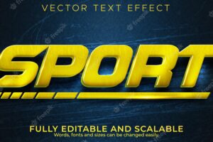 Sport speed text effect, editable racer and fast text style