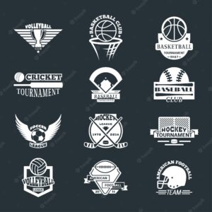 Sport team logo badge set.