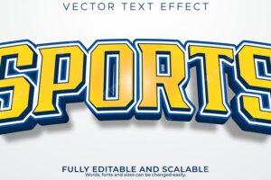 Sport text effect editable basketball and football text style