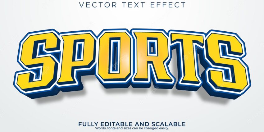 Sport text effect editable basketball and football text style