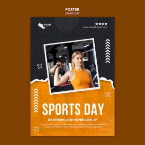 Sports day poster design template