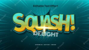 Squash delight text effect