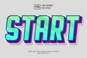 Start text style effect
