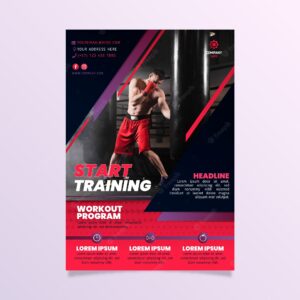 Start training sport poster template