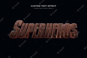 Stone movie 3d text style effect