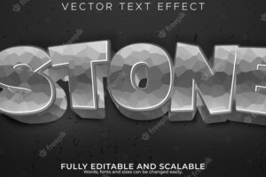 Stone text effect editable quake and broken text style