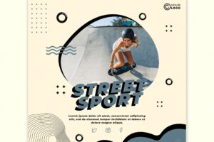 Street sport flyer template