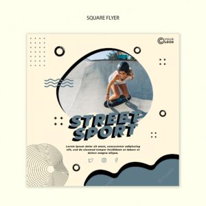 Street sport flyer template