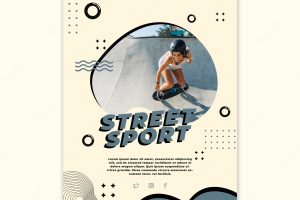 Street sport poster template