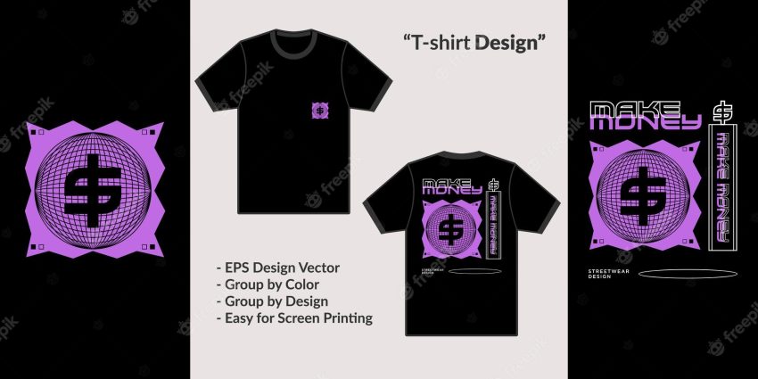 Streetwear theme make money typography design for premium tshirt vector clothing merchandise