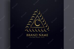 Stylish letter c premium logo design concept