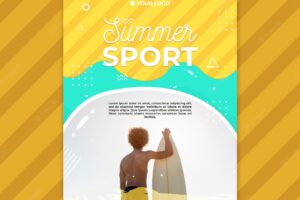 Summer sport flyer concept