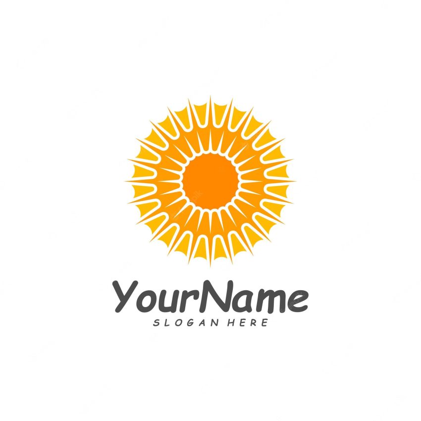 Sun logo design template creative sun logo vector simple icon symbol