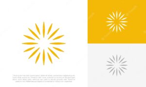 Sun logo design vector