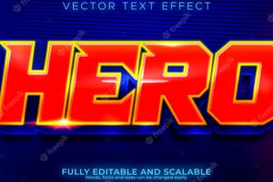Superhero text effect editable cartoon and comic text style