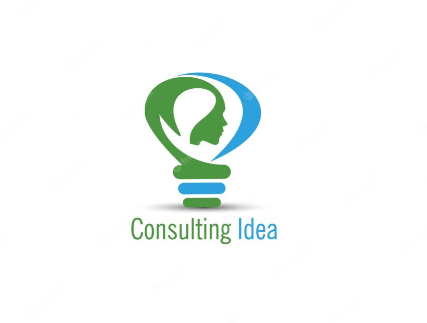 Symbol of consultancy logo, isolated vector design