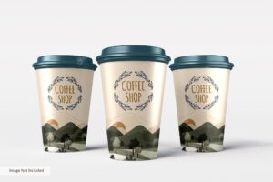 Take away coffee cup branding mockup
