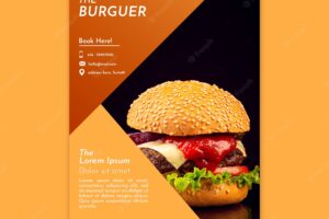 Tasty burger restaurant flyer