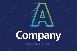 A technology logo business brand identity design vector illustration