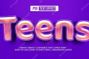 Teens text style effect