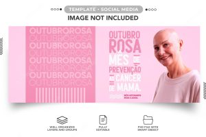 Template banner october pink breast cancer prevention month