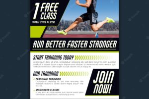 Template sport flyer with image