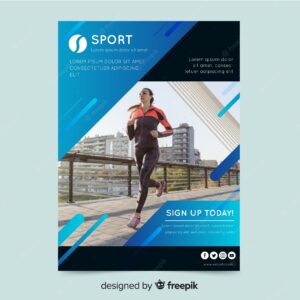 Template sport flyer with image