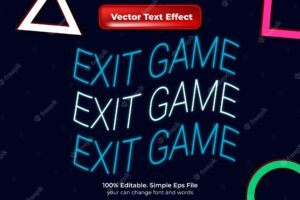 Trendy 3d text effect game