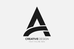 Triangle creative monogram a letter logo design