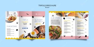 Trifold brochure brunch menu